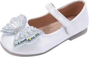 Sequins Bowknot Mary Jane Flat for Girls Party Wedding Ballerina Shoes Princess Ballet Dance Performance Shoes