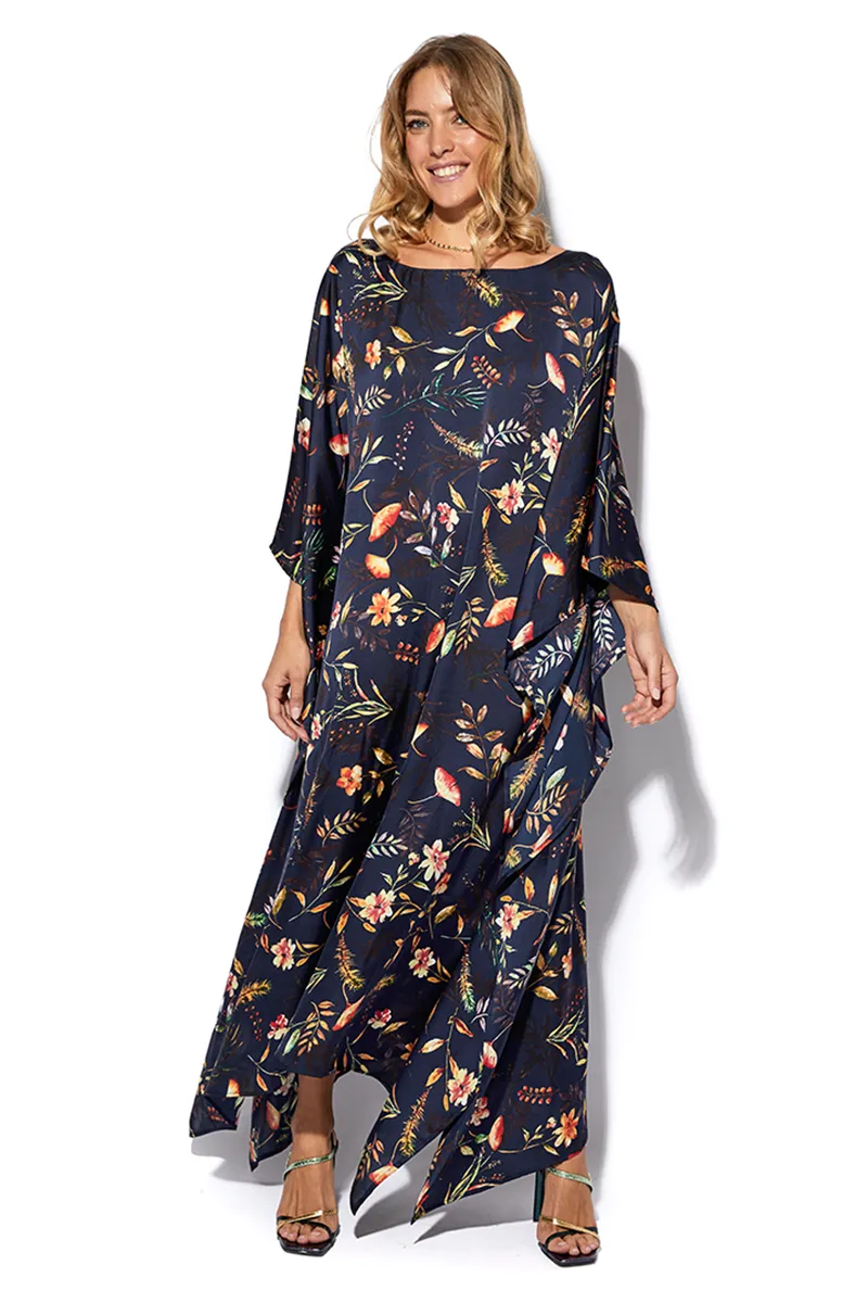 Silk Kaftan Dress