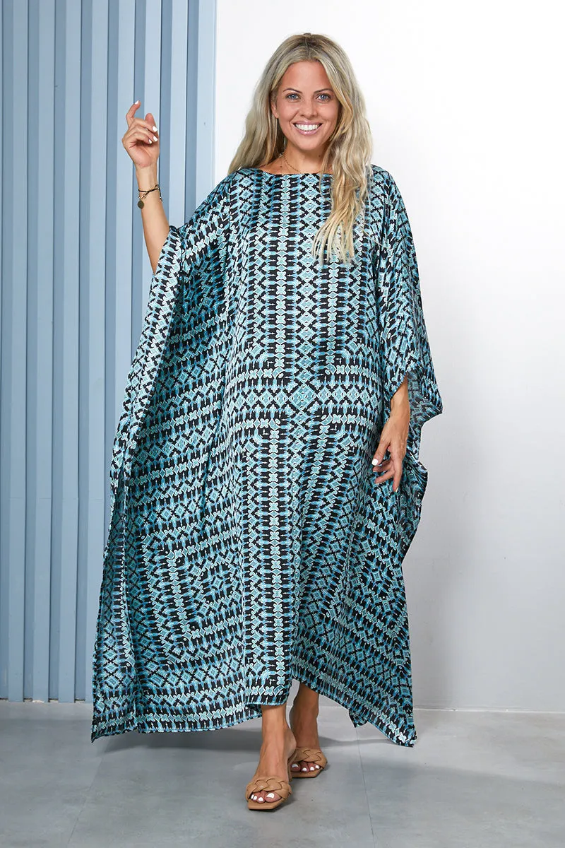 Silk Kaftan Dress