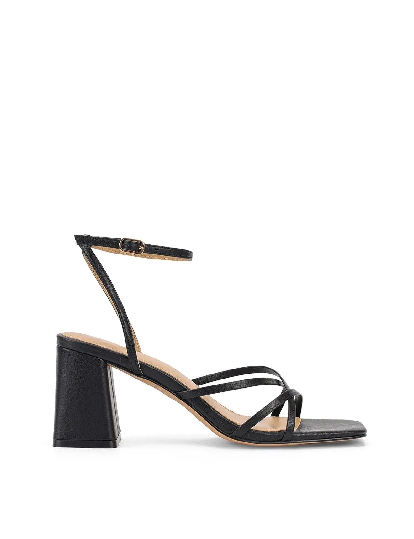 SIREN STRAUS BLOCK HEEL SANDALS