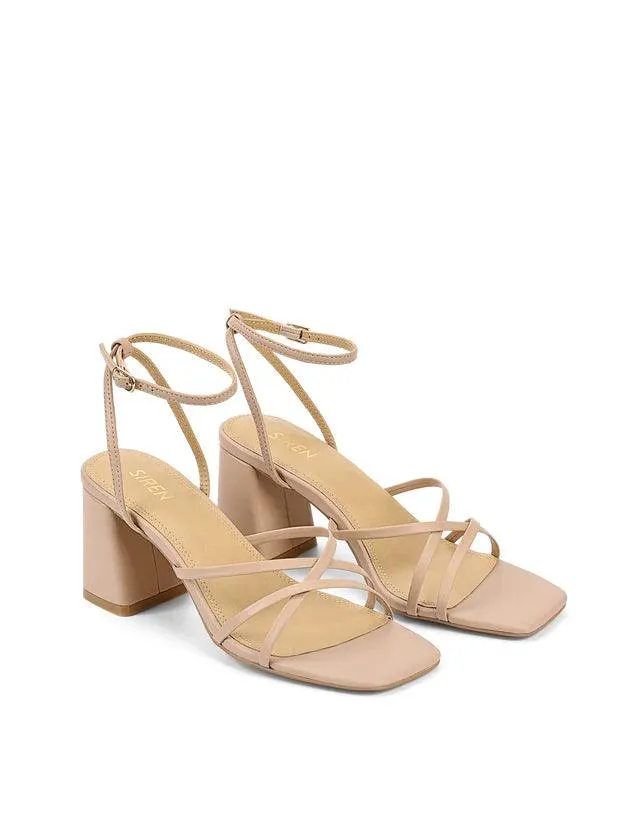 SIREN STRAUS BLOCK HEEL SANDALS