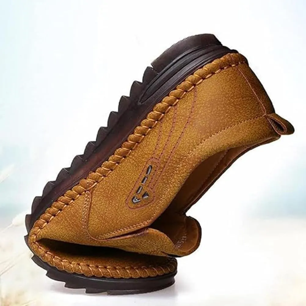 TangDao Mens Loafers, Leather Slip On Moccasins Penny Loafers, Breathable Driving Walking Lightweight Casual Shoes