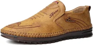 TangDao Mens Loafers, Leather Slip On Moccasins Penny Loafers, Breathable Driving Walking Lightweight Casual Shoes