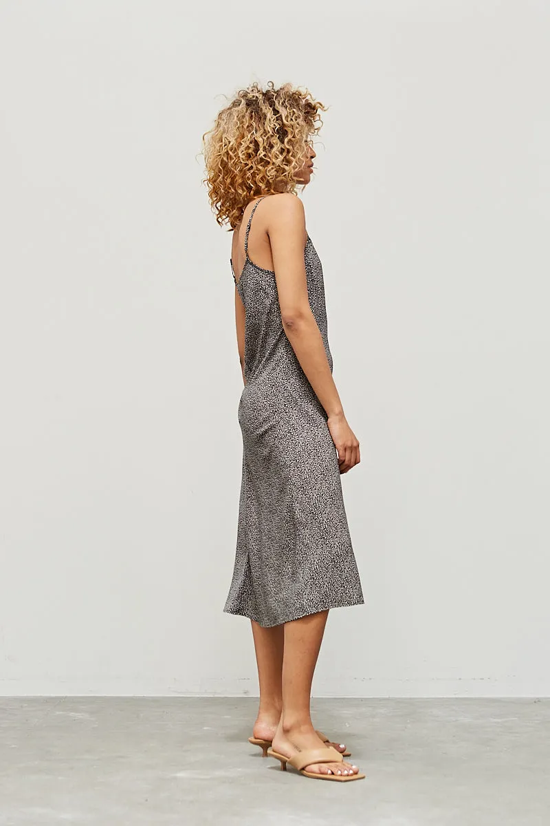 The Ditsy Leopard Slip Dress