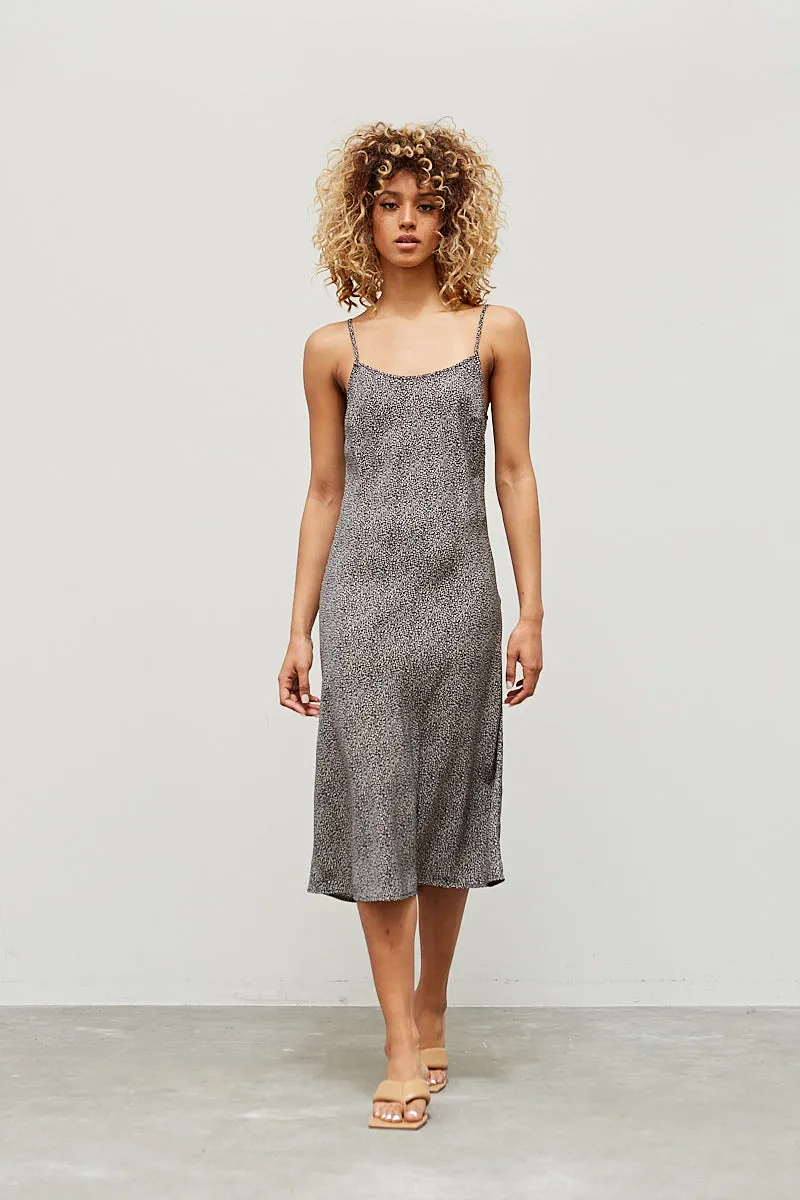 The Ditsy Leopard Slip Dress