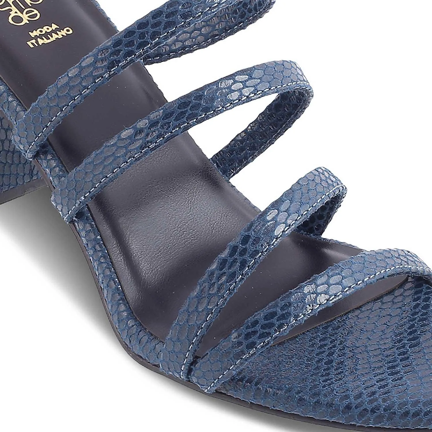 The Imulate Blue Women's Dress Block Heel Sandals Tresmode