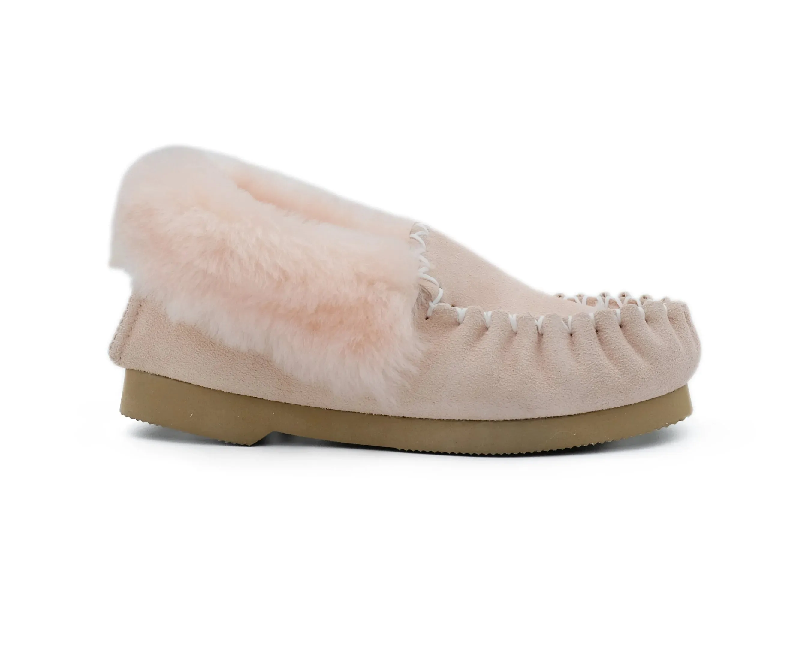 Thick Sole Moccasins  - Pastel Pink
