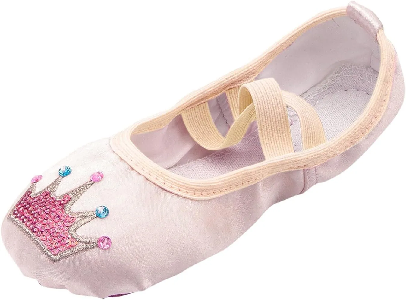 Toddler Ballet Shoes for Girls Star Satin Ballet Slippers for Kids Toddler Dance Shoes Soft Leather Ballet Slippers