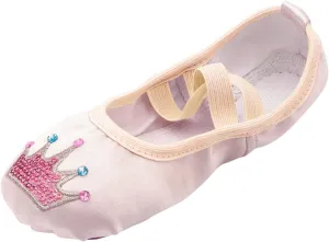 Toddler Ballet Shoes for Girls Star Satin Ballet Slippers for Kids Toddler Dance Shoes Soft Leather Ballet Slippers
