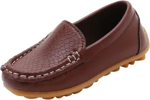 Toddler Boys Girls Loafers Soft Slip On Oxford Dress Flats Kids Casual Boat Shoes School Uniform Moccasin Walking