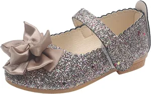 Toddler Girl Shoes Kids Shoes Single Bowknot Dancing Shoes Bling Infant Girls Baby Shoes Sandals Princess White Shoes