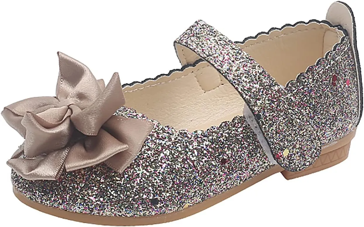 Toddler Girl Shoes Kids Shoes Single Bowknot Dancing Shoes Bling Infant Girls Baby Shoes Sandals Princess White Shoes