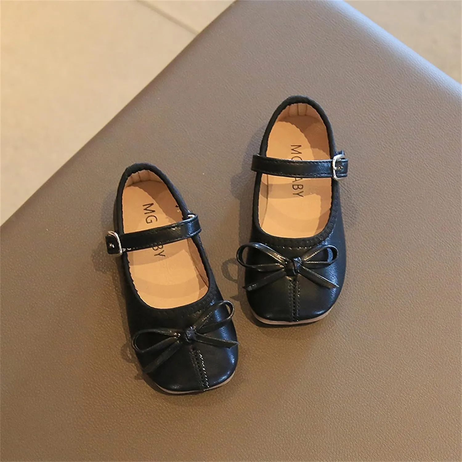 Toddler Girls Dress Shoes Bowknot Mary Jane Ballet Flats for Kids Wedding Pary Princess Bridesmaid Formal Sandal