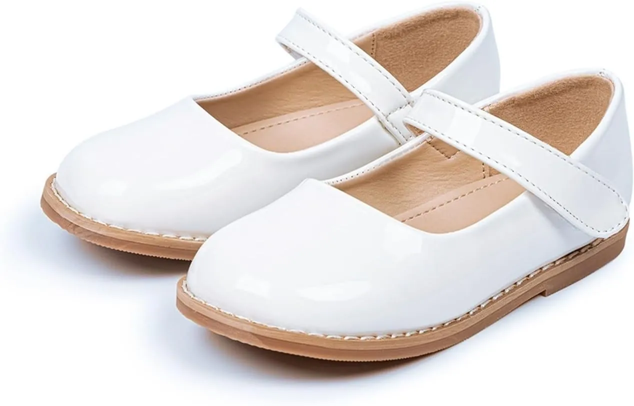 Toddler Girls' English Small Leather Shoes Spring And Autumn Single Shoes Soft Sole Kids Buckle Strap Sandals