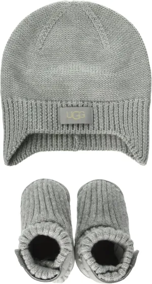 UGG Baby-Boy's I Skylar Beanie Gift Set Slipper