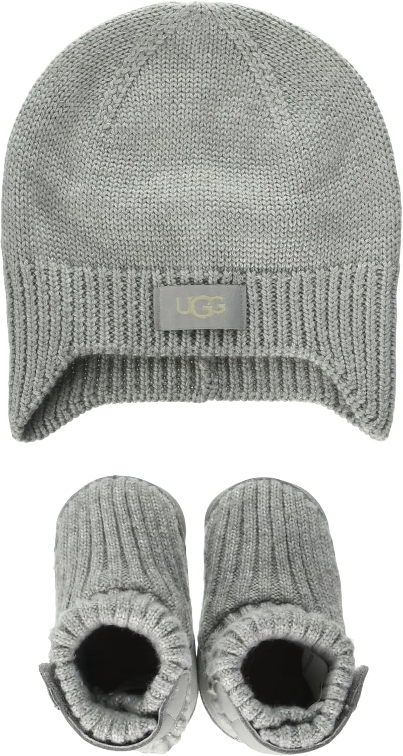UGG Baby-Boy's I Skylar Beanie Gift Set Slipper