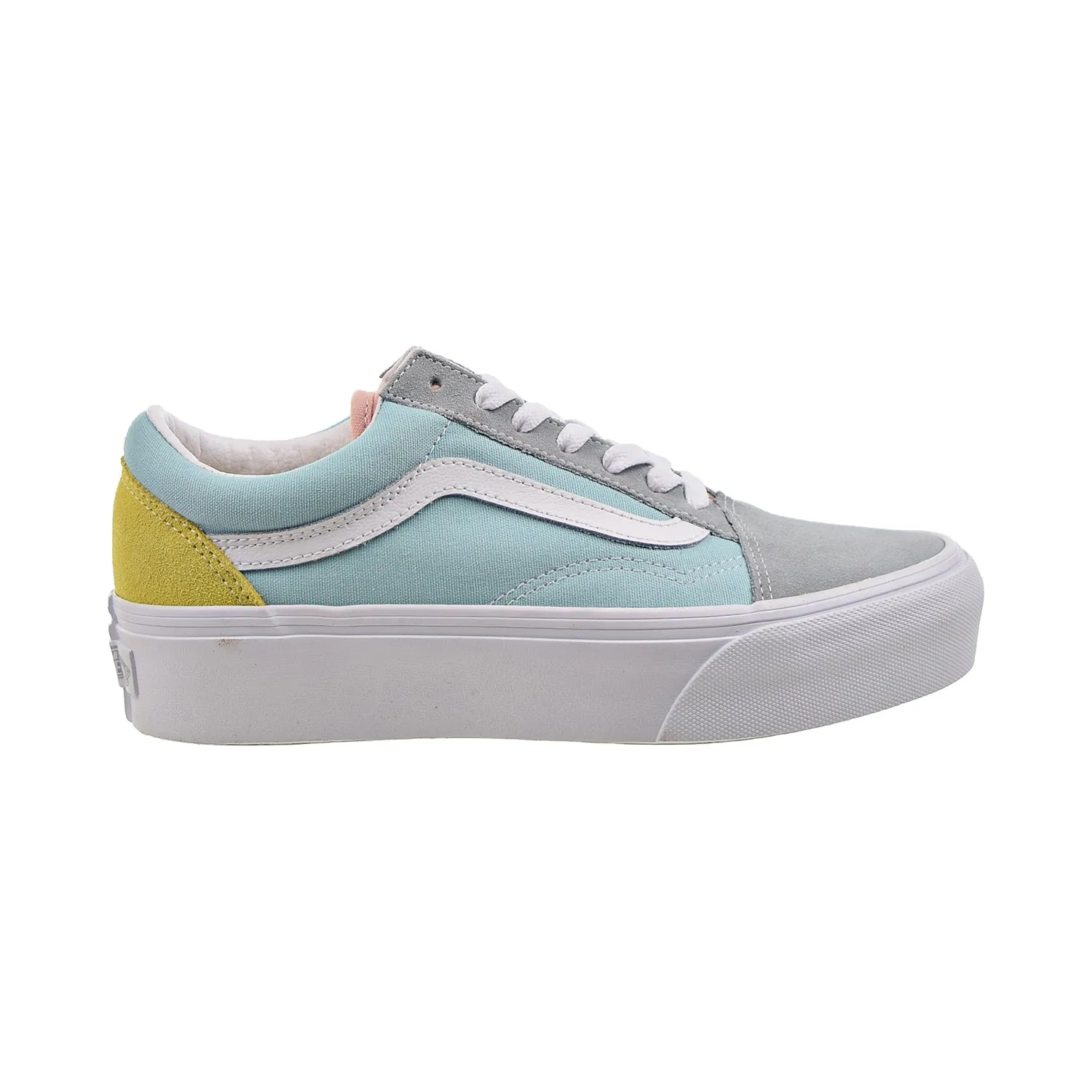 Vans Color Block Old Skool Platform Men's Shoes Pastel-True White