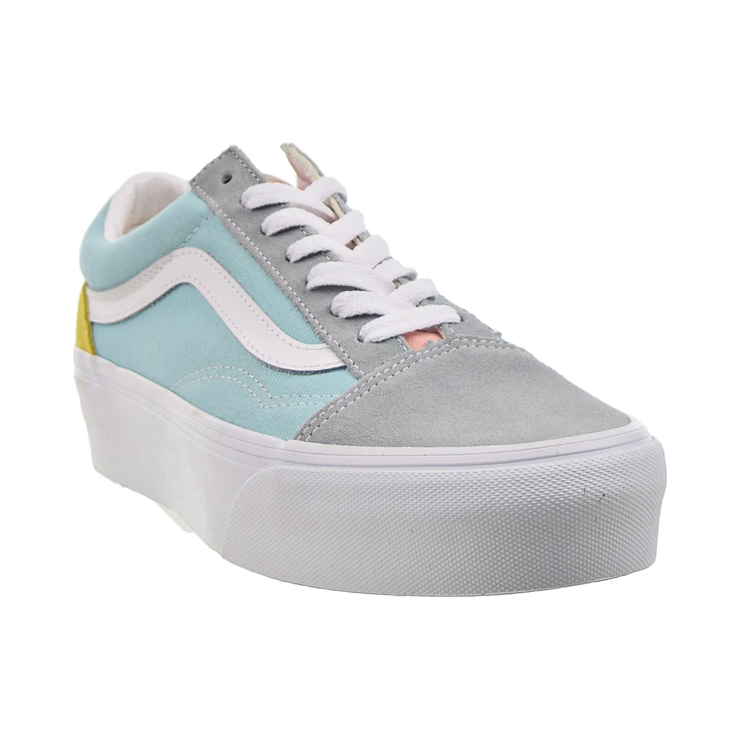 Vans Color Block Old Skool Platform Men's Shoes Pastel-True White