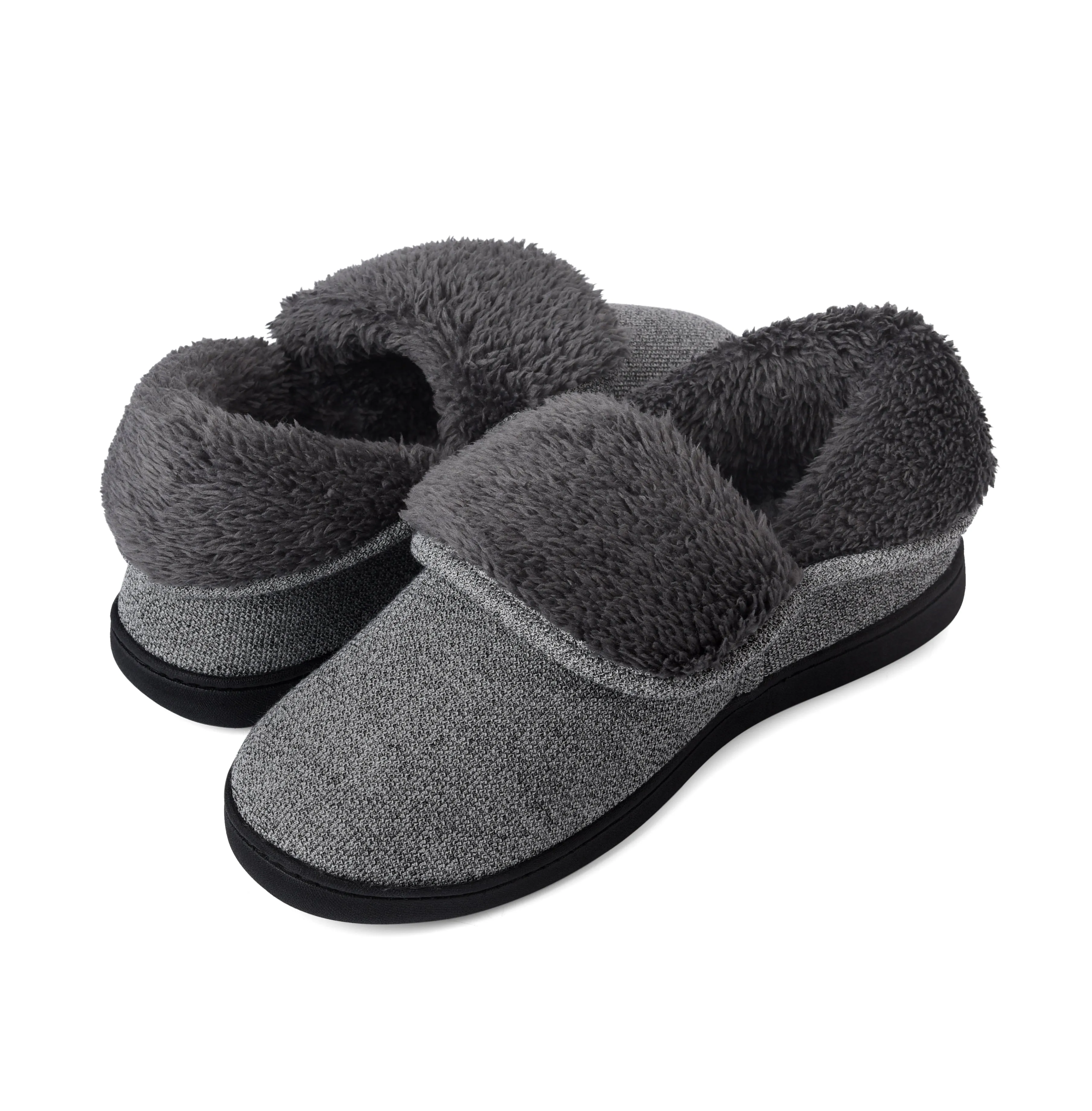VONMAY Men's Fuzzy Slippers Boots Memory Foam Booties Comfy House Shoes Indoor Outdoor