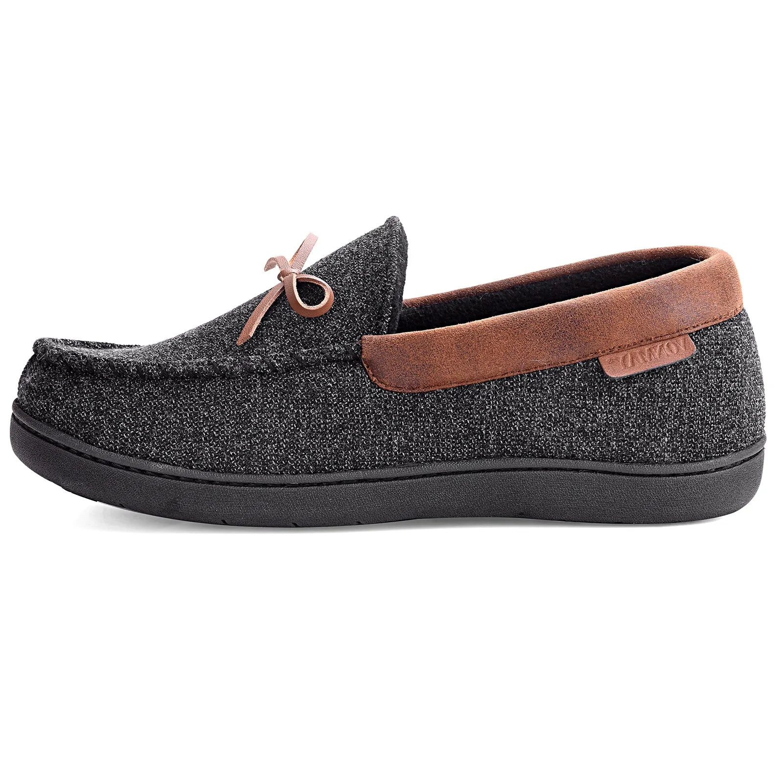 VONMAY Men's Moccasins Slippers Loafer House Shoes with Cozy Memory Foam for Indoor Outdoor Closed Back