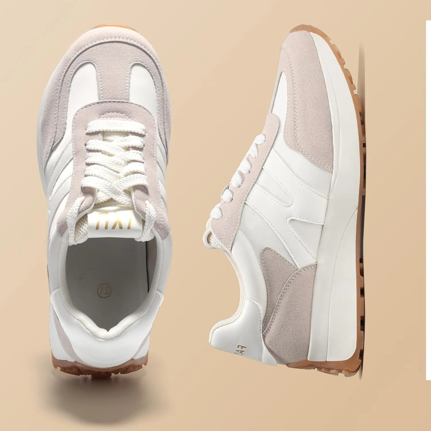 Wide Toe Box Shoes Women Wide Fashion Sneakers Comfortable Casual Walking Non-Slip Memory Foam Tennis Shoes Genuine Suede Sneakers