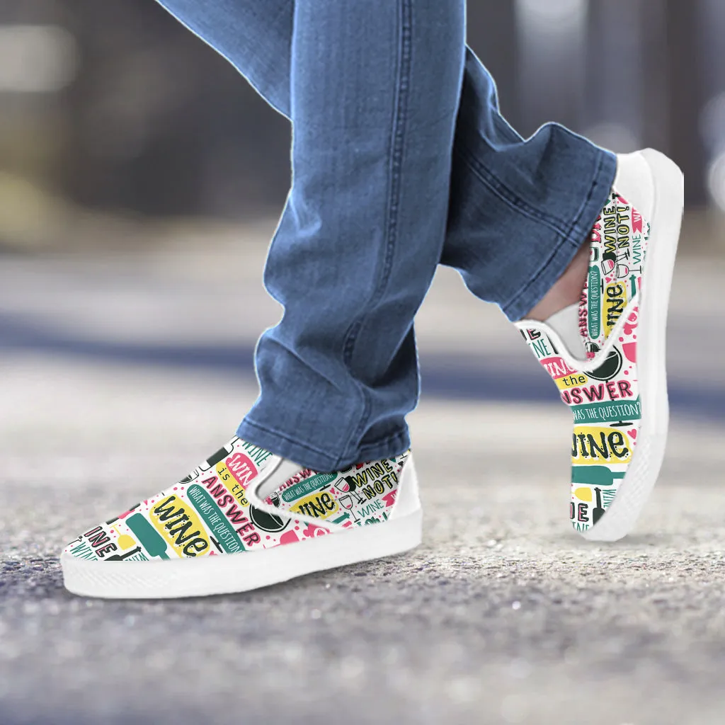 Wine Diva Slip Ons