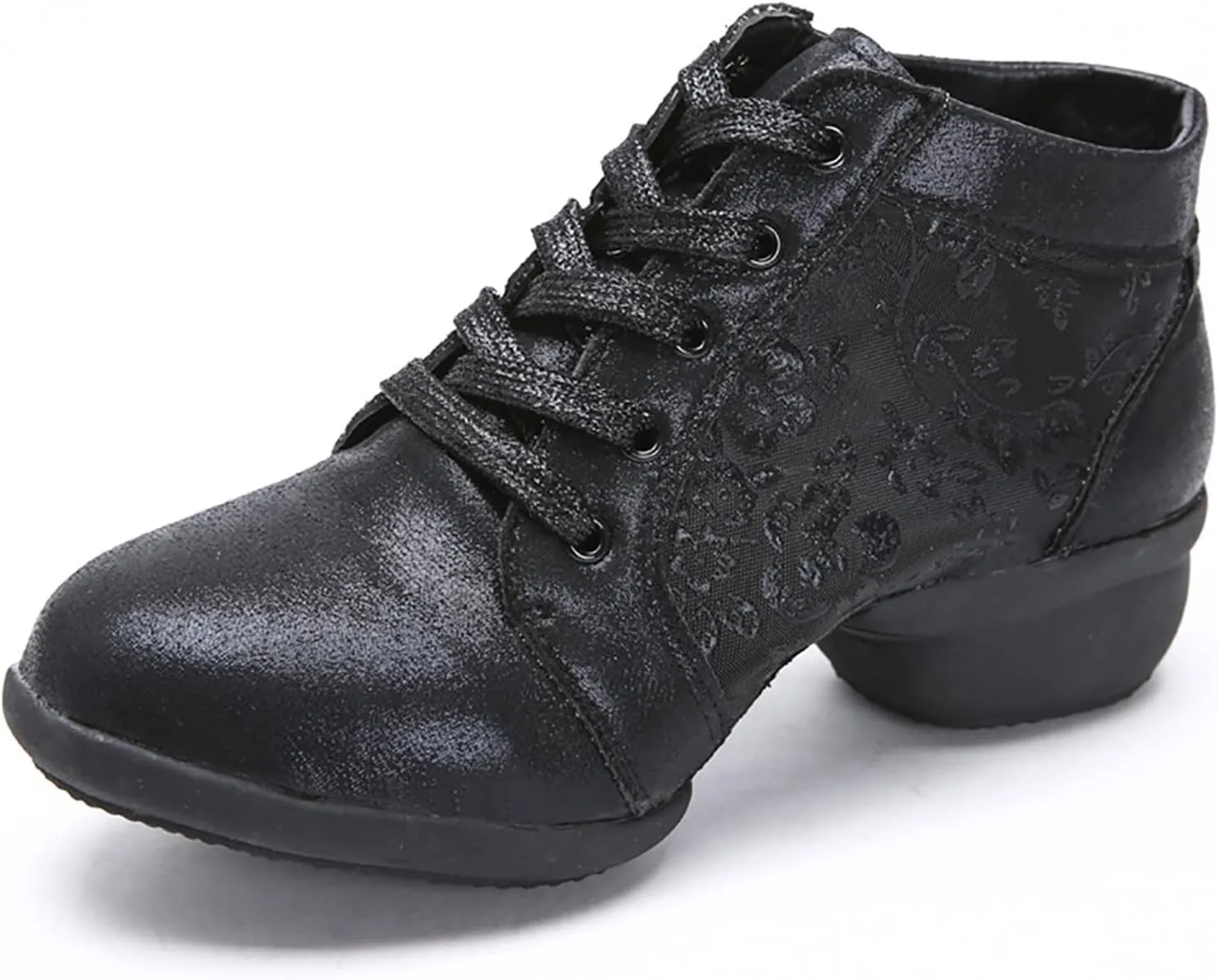 Women Ballroom Dance Shoes Latin Salsa Performance Casual Comfortable Dance Shoes Size 11 Women Sandals Flat (Black, 8)