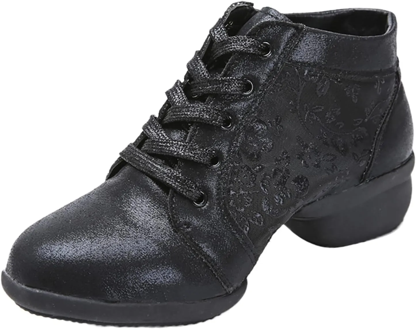 Women Ballroom Dance Shoes Latin Salsa Performance Casual Comfortable Dance Shoes Size 11 Women Sandals Flat (Black, 8)