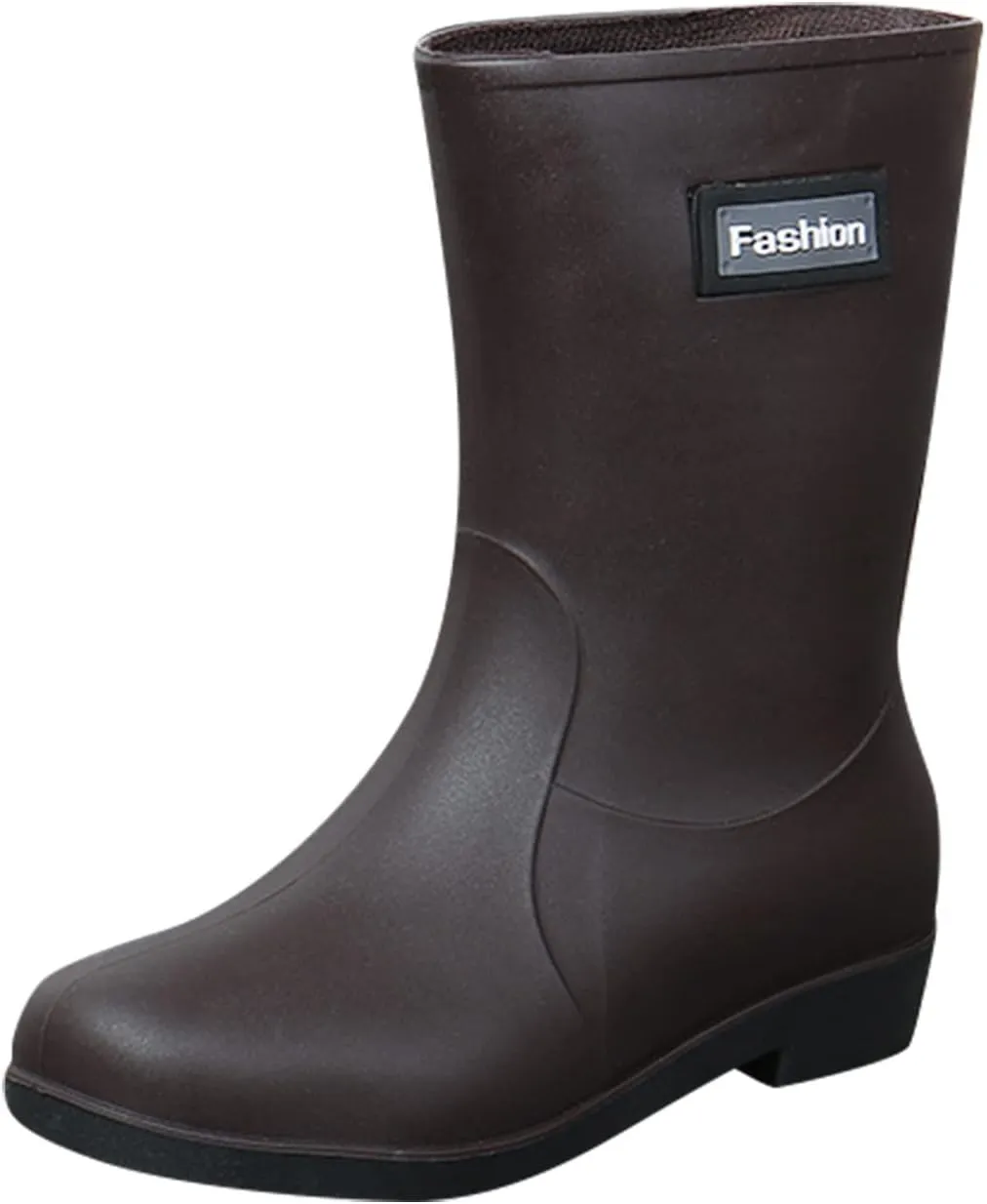 Women Wide Calf Rain Boots Light Waterproof Anti Slip PVC Rubber Garden Boot Matte Surface Work Walking Rain Shoes