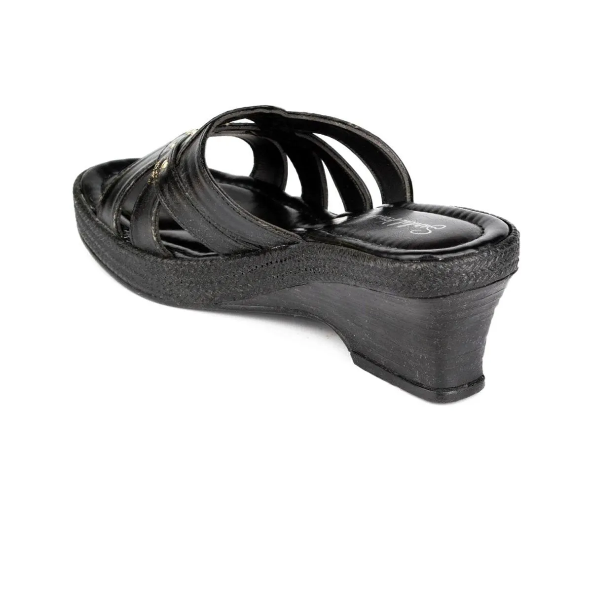 Womens Black Slide Comfortable Sandal
