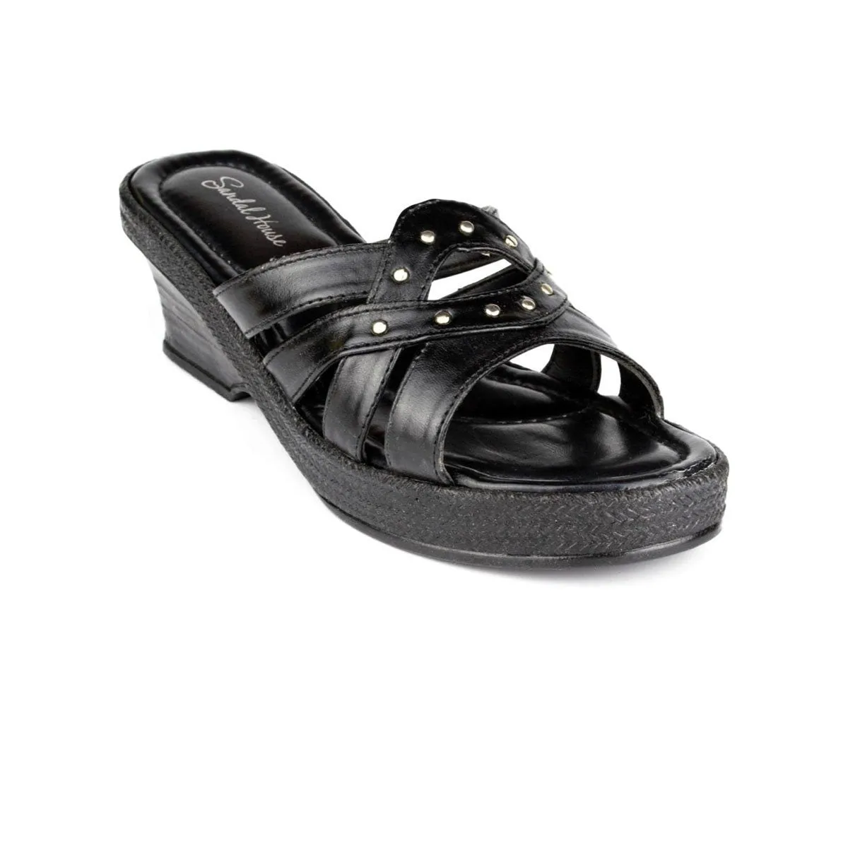 Womens Black Slide Comfortable Sandal