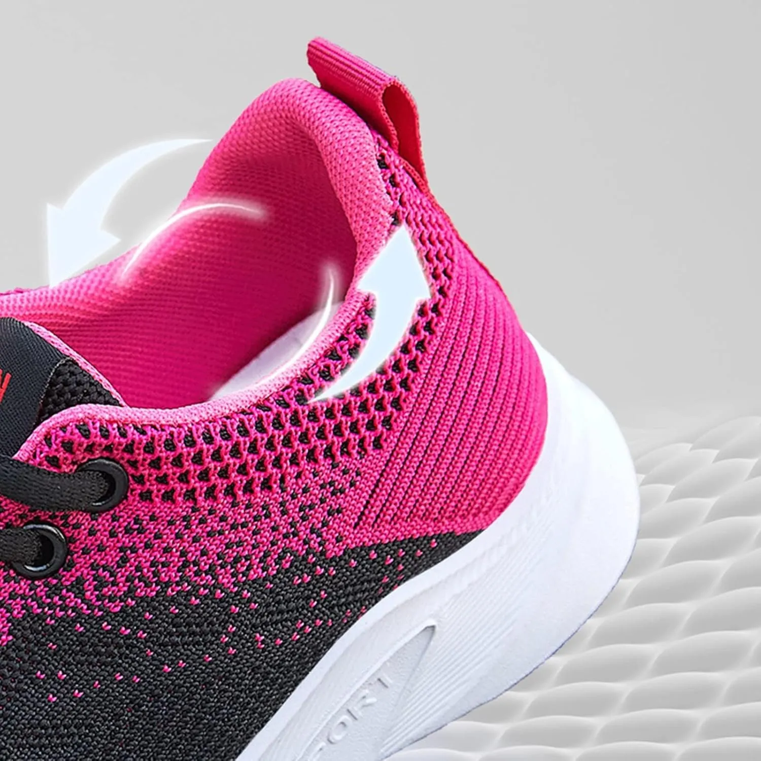 Womens Fashion Tennis Walking Shoes Mesh Breathable Gym Work Fashion Sneakers Lightweight Arch Support Walking Shoes Jogging Running Sneakers Training Comfortable Casual Shoe