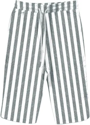 Women's Linen Summer Palazzo Pants Loose Drawstring Casual Solid Color Shorts Casual Elastic Waist Comfy Trousers