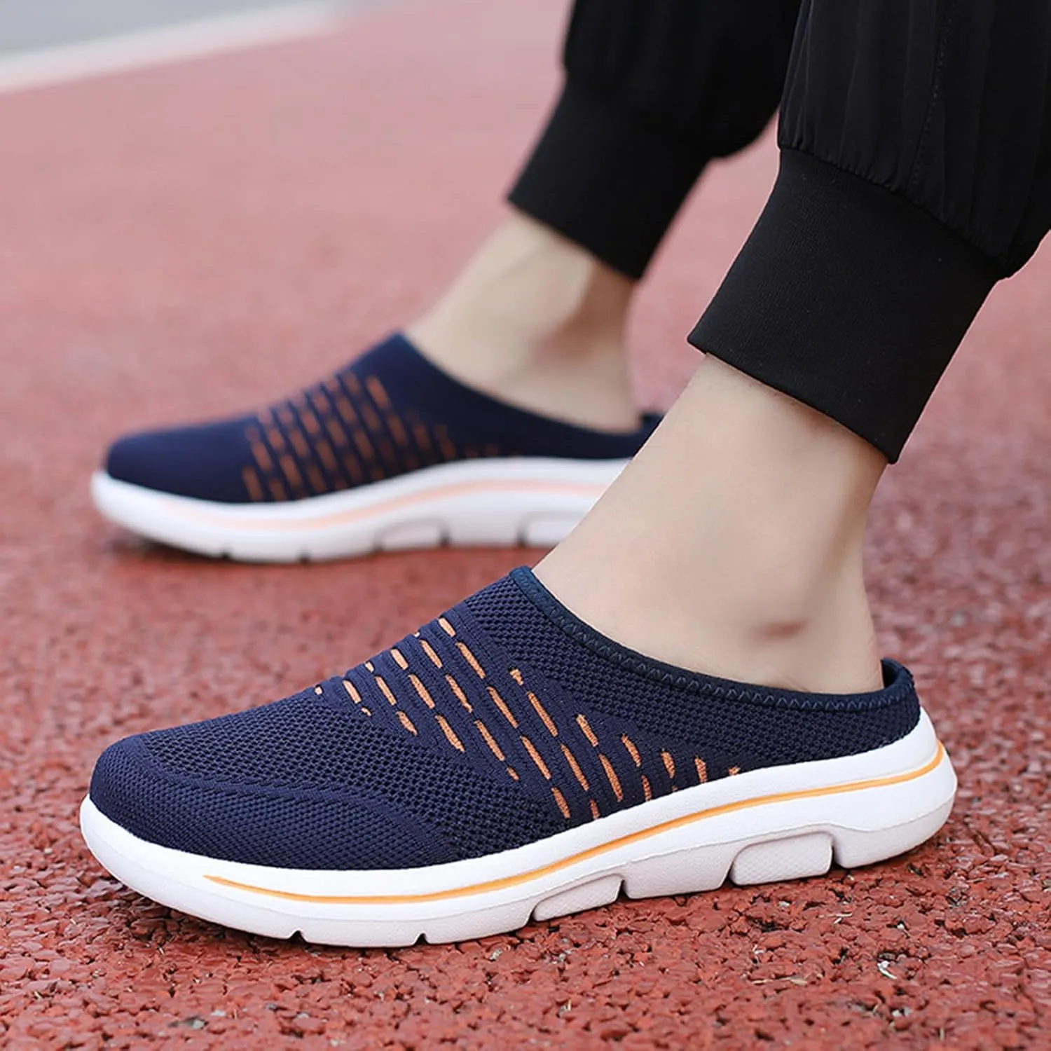 Women's Mesh Breathable Soft Sole Mules Sandals Casual Comfortable Outdoor Sports Wedge Shoes Arch Support Beach Sandals Closed Toe Slides Orthopedic Diabetic Shoes