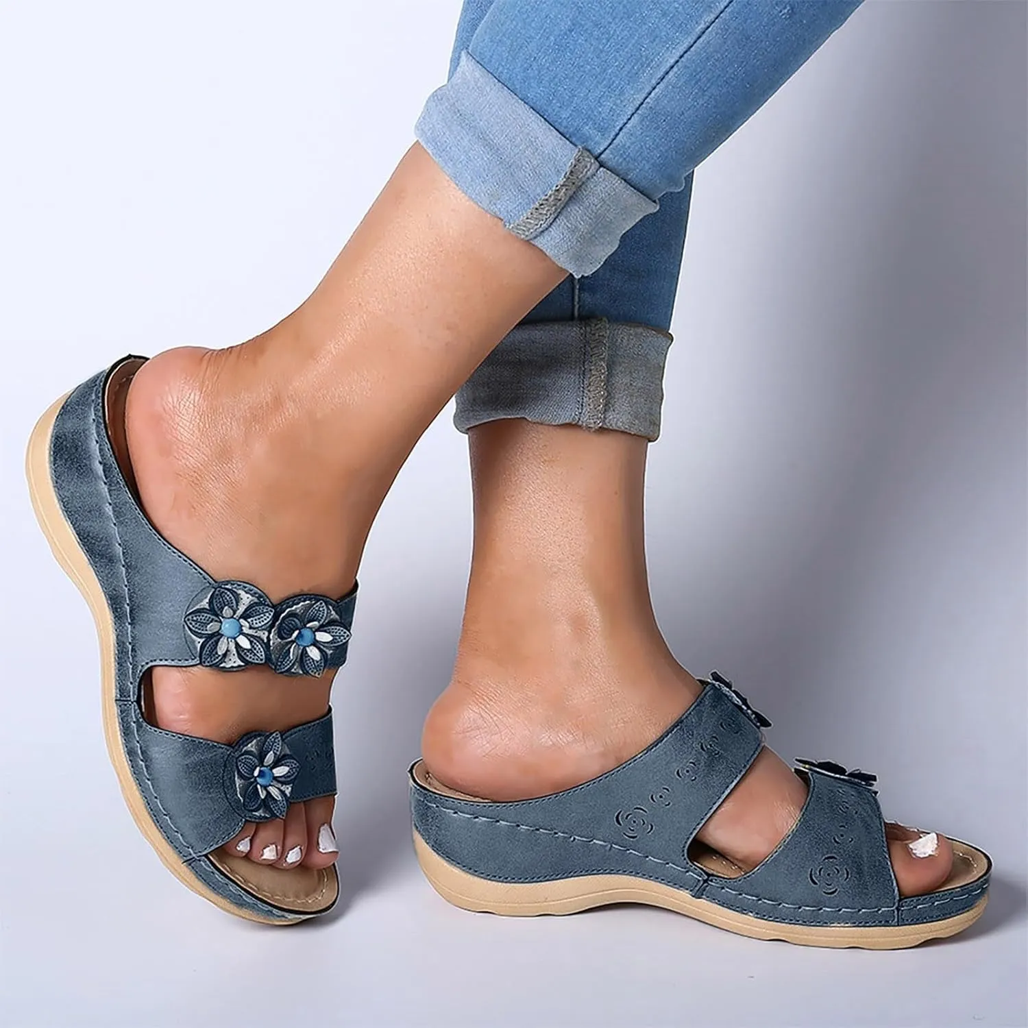 Womens Orthopedic Flip Flops with Arch Support Recovery Sandals Comfortable Walking Shoes Summer Beach Casual Yoga Mat Cushion Lightweight Thong Sandals