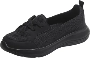 Womens Orthopedic Walking Sandal Shoes Comfortable Breathable Slip On Flat Sandals Fashion Fabric Solid Color Non-Slip Sneakers Indoor Outdoor for Summer
