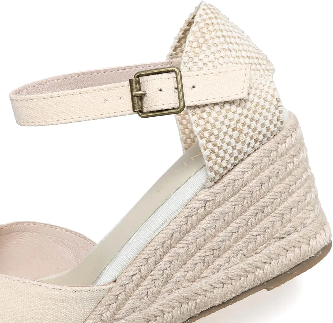 Womens Platform Wedges Espadrilles, 3" Wedge, Soft Ankle-Tie Strap, Closed Toe, Classic Summer Sandals