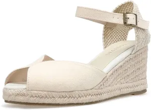 Womens Platform Wedges Espadrilles, 3" Wedge, Soft Ankle-Tie Strap, Closed Toe, Classic Summer Sandals