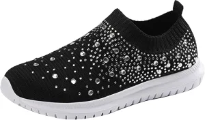 Women's Shoes Sneakers Comfortable Lightweiht Slip On Athletic Shoes Casual Fashion Non Slip Walking Workout Shoes
