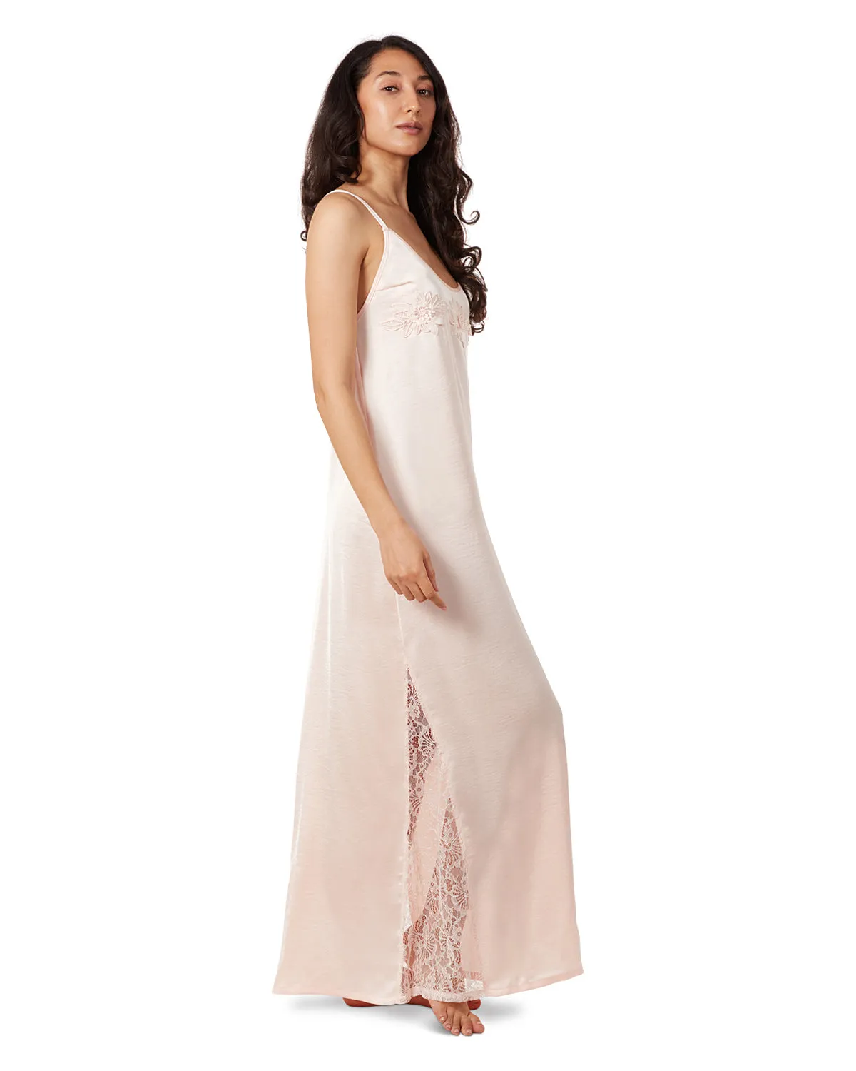 Women's Slip Dress with Lace