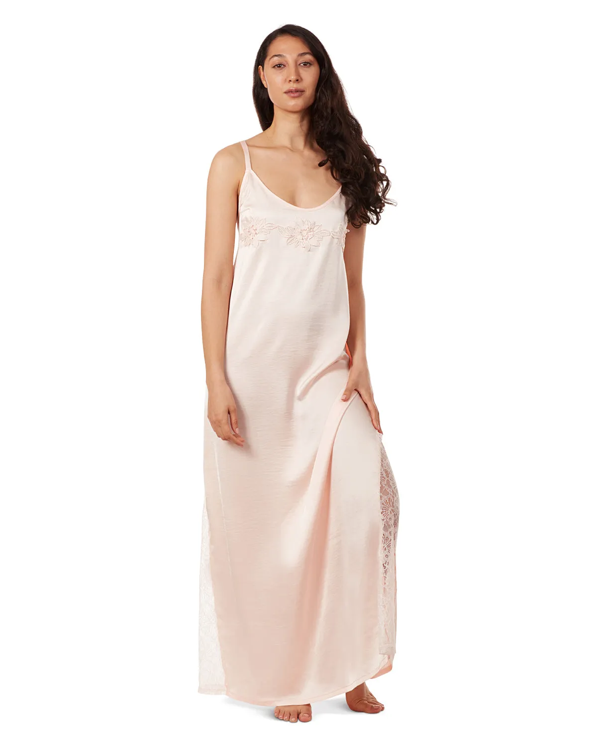 Women's Slip Dress with Lace