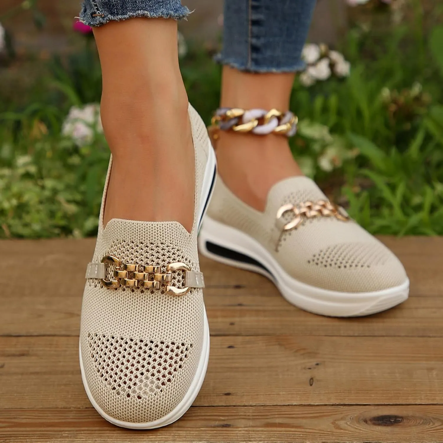 Womens Walking Shoes Trendy Orthopedic Shoes Breathable Mesh Loafers Wide Walking Sneakers Lightweight Non Slip Shoes