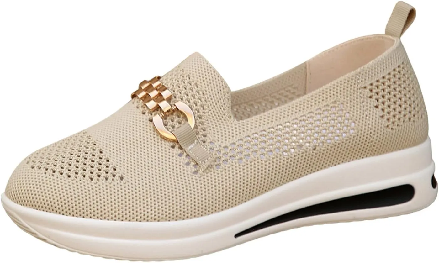 Womens Walking Shoes Trendy Orthopedic Shoes Breathable Mesh Loafers Wide Walking Sneakers Lightweight Non Slip Shoes