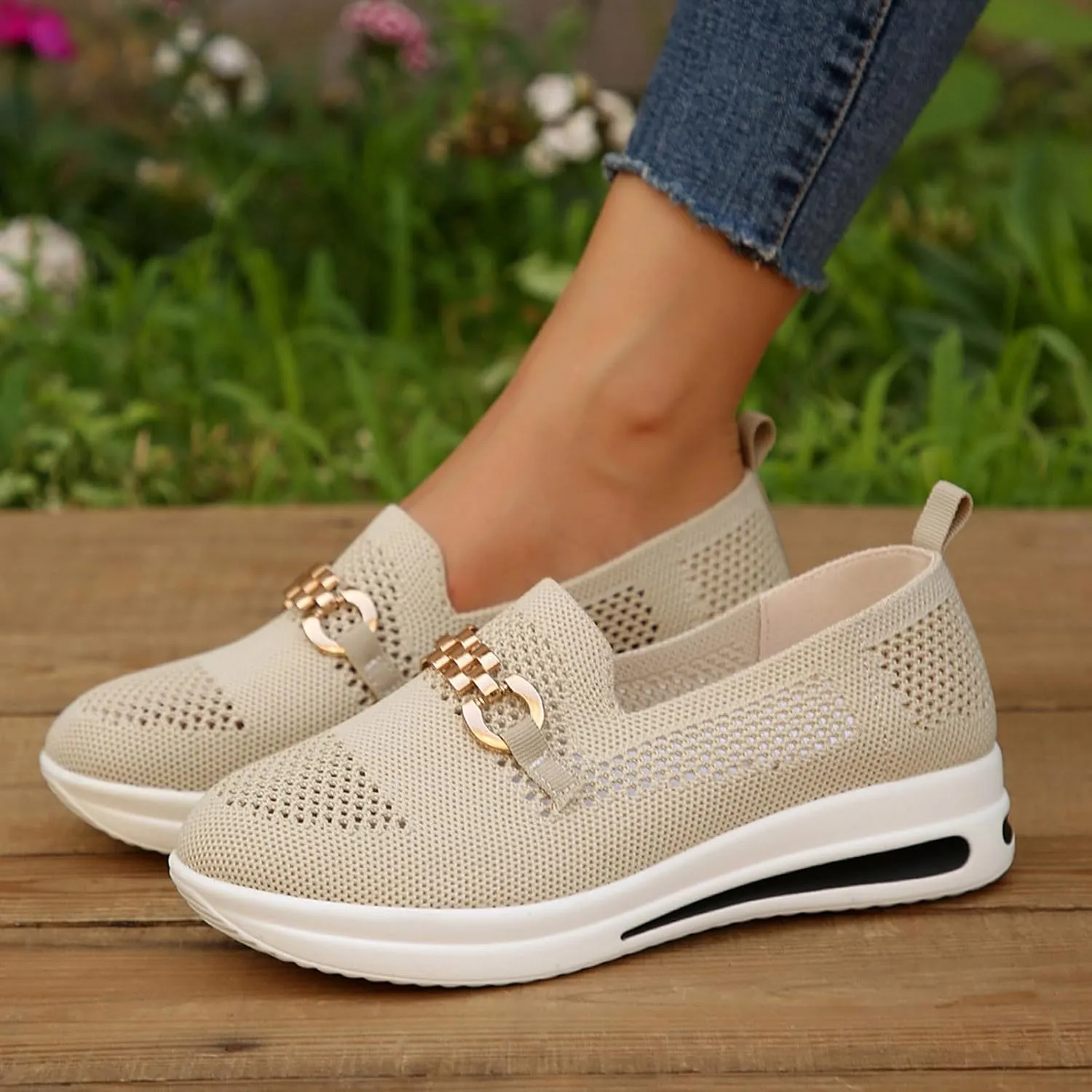 Womens Walking Shoes Trendy Orthopedic Shoes Breathable Mesh Loafers Wide Walking Sneakers Lightweight Non Slip Shoes
