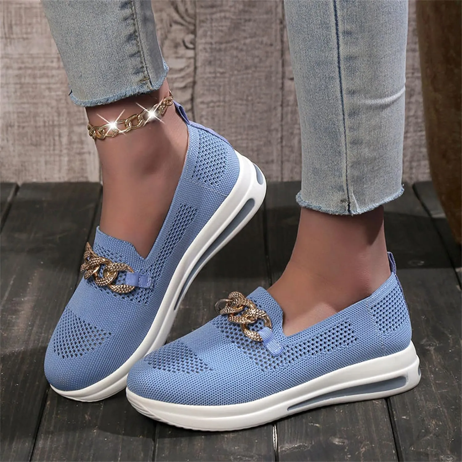 Womens Walking Shoes Trendy Orthopedic Shoes Breathable Mesh Loafers Wide Walking Sneakers Lightweight Non Slip Shoes